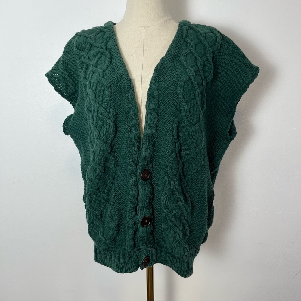 Urban Renewal Oversized Button Front Knit Sweater Vest
